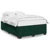 vidaXL Estrutura de cama sem colch&atilde;o 140x190 cm veludo verde-escuro