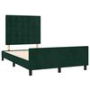 vidaXL Estrutura de cama com colch&atilde;o verde escuro 120x190 cm Veludo