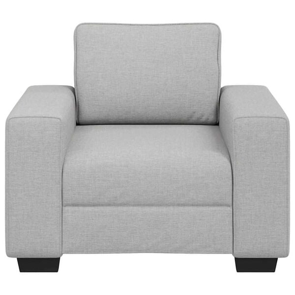 vidaXL Poltrona 100x77x82 cm tecido cinzento nuvem