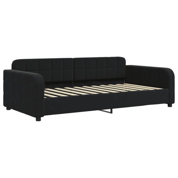 vidaXL Sof&aacute;-cama 100x200 cm veludo preto