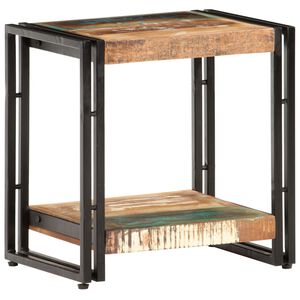 vidaXL Mesa de apoio 40x30x40 cm madeira recuperada maci&ccedil;a