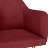 vidaXL Cadeiras de jantar 2 pcs veludo vermelho tinto