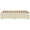 vidaXL Estrutura de cama sem colch&atilde;o 120x200 cm tecido cor creme