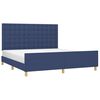 vidaXL Estrutura de cama 180x200 cm tecido azul