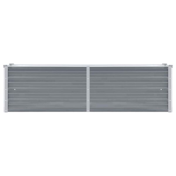 vidaXL Canteiro elevado de jardim aço galvanizado 160x40x45cm cinzento