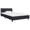 vidaXL Estrutura de cama 90x200 cm couro artificial preto