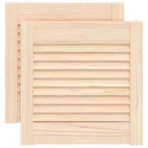 vidaXL Portas de arm&aacute;rio 2 pcs com design de persiana pinho maci&ccedil;o