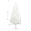 vidaXL &Aacute;rvore Natal artificial pr&eacute;-iluminada c/ bolas 210 cm branco