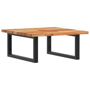 vidaXL Prateleira de parede p/ lavat&oacute;rio a&ccedil;o/madeira de ac&aacute;cia maci&ccedil;a