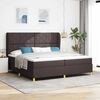 vidaXL Cama Box Springs com Colch&atilde;o Cinza Escuro 90x190 cm tecido