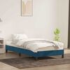 vidaXL Estrutura de cama sem colch&atilde;o 90x210 cm veludo azul-escuro