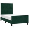 vidaXL Estrutura de cama sem colch&atilde;o 120x200 cm veludo verde-escuro