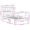 vidaXL Cama com estante sem colch&atilde;o 75x190 cm pinho maci&ccedil;o