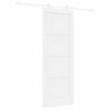 vidaXL Porta Deslizante 73,5 x 198,5 cm Derivados de Madeira Branco