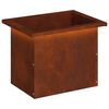 vidaXL Floreira de jardim com LED Ferro Enferrujado 30 x 40 x 30 cm