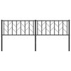 vidaXL Cabeceira de substitui&ccedil;&atilde;o 193 cm metal preto