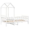 vidaXL Sof&aacute;-cama com telhado 80x200 cm madeira de pinho maci&ccedil;a branco