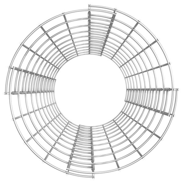 vidaXL Canteiro elevado/cesto gabião em poste Ø30x100 cm aço galvaniz.