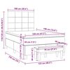 vidaXL Cama boxspring com colch&atilde;o 120x190 cm tecido preto