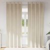 vidaXL Cortinas opacas 2 pcs Creme 140 x 260 cm Veludo