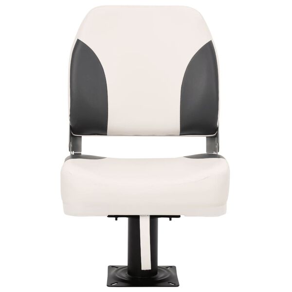 vidaXL Conjunto de 1 assento de barco dobr&aacute;vel c/ encosto baixo e al&ccedil;a