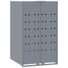 vidaXL Abrigo para caixote do lixo 69x79x117 cm a&ccedil;o cinzento