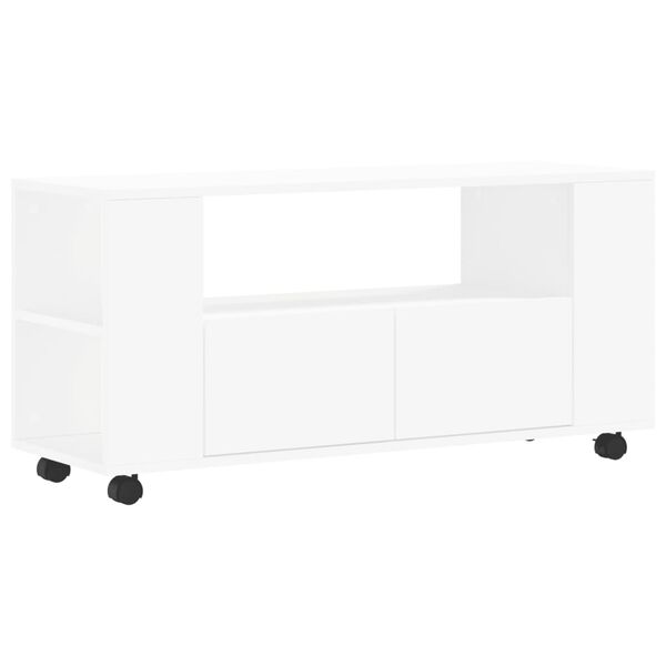 vidaXL Móvel de TV 102x34,5x43 cm derivados de madeira branco