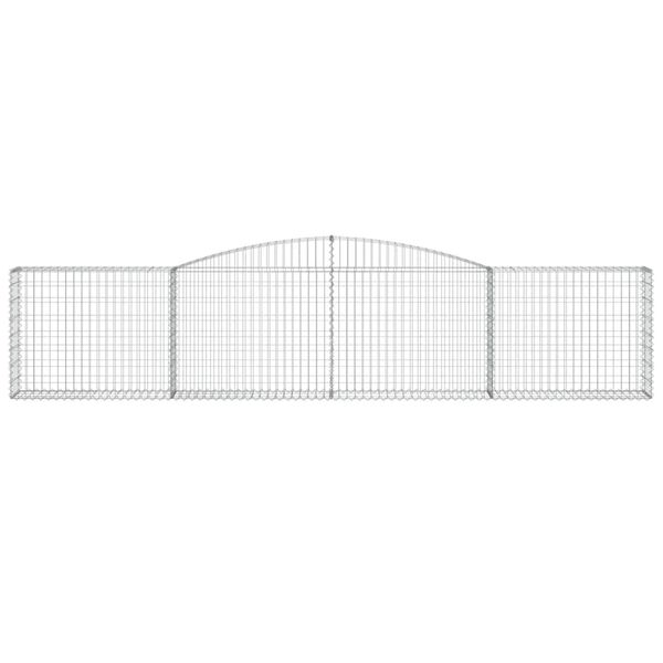 vidaXL Cestos gabião arqueados 9 pcs 400x30x80/100cm ferro galvanizado