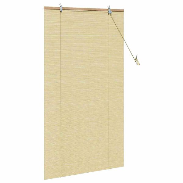 vidaXL Estores de rolo com cortinas Manual Natura 80 x 160 cm Bambu