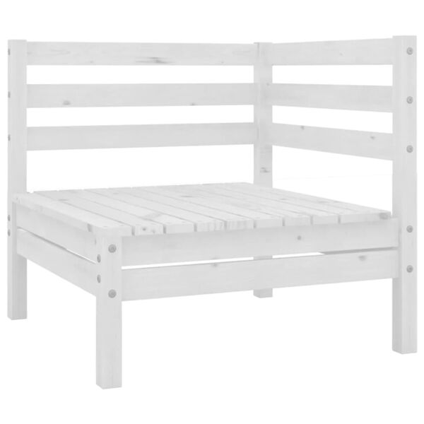 vidaXL 5 pcs conjunto lounge de jardim pinho maci&ccedil;o branco