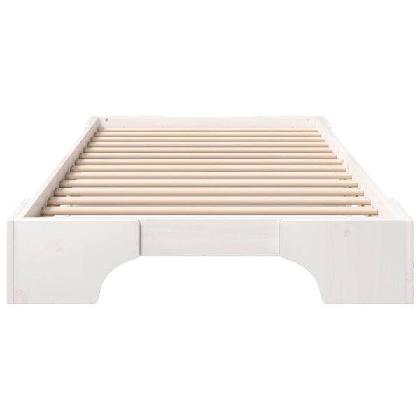 vidaXL Estrutura da Cama Branco 80 x 220 cm Madeira de Pinheiro S&oacute;lida
