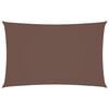 vidaXL Para-sol estilo vela tecido oxford retangular 5x8 m castanho