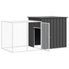 vidaXL Gaiola p/ coelhos 200x91x100 cm a&ccedil;o galvanizado antracite
