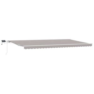 vidaXL Toldo retr&aacute;til Cinzento-claro 600 &times; 300 cm Tecido e Alum&iacute;nio