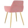 vidaXL Cadeiras de jantar 2 pcs veludo rosa