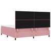 vidaXL Cama Box com colch&atilde;o com cabeceira Rosa 200 x 200 cm tecido