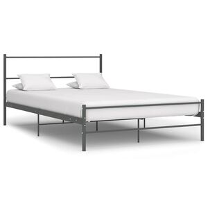 vidaXL Estrutura de cama metal 160x200 cm cinzento