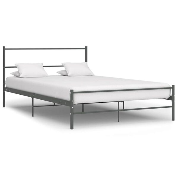 vidaXL Estrutura de cama metal 160x200 cm cinzento