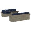 vidaXL Conjunto de Sof&aacute; de Jardim 9 unid. Cinzeto