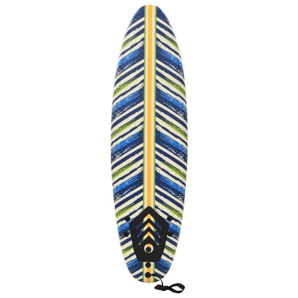 vidaXL Prancha de surf design folhas 170 cm