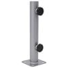 vidaXL Base de guarda-sol para poste de &Oslash;32/34/38 mm a&ccedil;o prateado