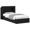 vidaXL Estrutura de Cama com Armazenamento Preto 75 x 190 cm
