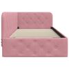 vidaXL Estrutura de Cama de Canto Rosa 100 x 200 cm Veludo