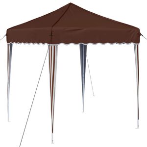 vidaXL Tenda de Festa Pop-up 195 x 195 x 245 cm Castanho Tecido Oxford