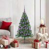 vidaXL &Aacute;rvore de Natal Artificial Pr&eacute;-iluminada Verde 120 cm PVC