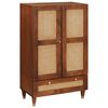 vidaXL Buffet Alto Castanho 60 x 33,5 x 100 cm Madeira de manga maci&ccedil;a