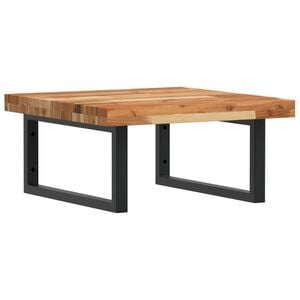 vidaXL Prateleira de parede p/ lavat&oacute;rio a&ccedil;o/madeira de ac&aacute;cia maci&ccedil;a