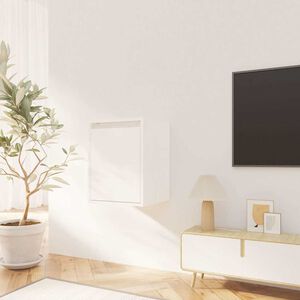 vidaXL Arm&aacute;rio de parede 30x30x40 cm madeira de pinho maci&ccedil;a branco