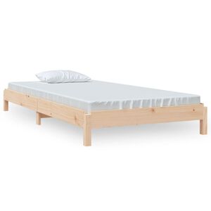 vidaXL Cama empilh&aacute;vel 90x190 cm madeira de pinho maci&ccedil;a