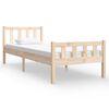 vidaXL Estrutura de cama solteiro 90x190 cm madeira maci&ccedil;a